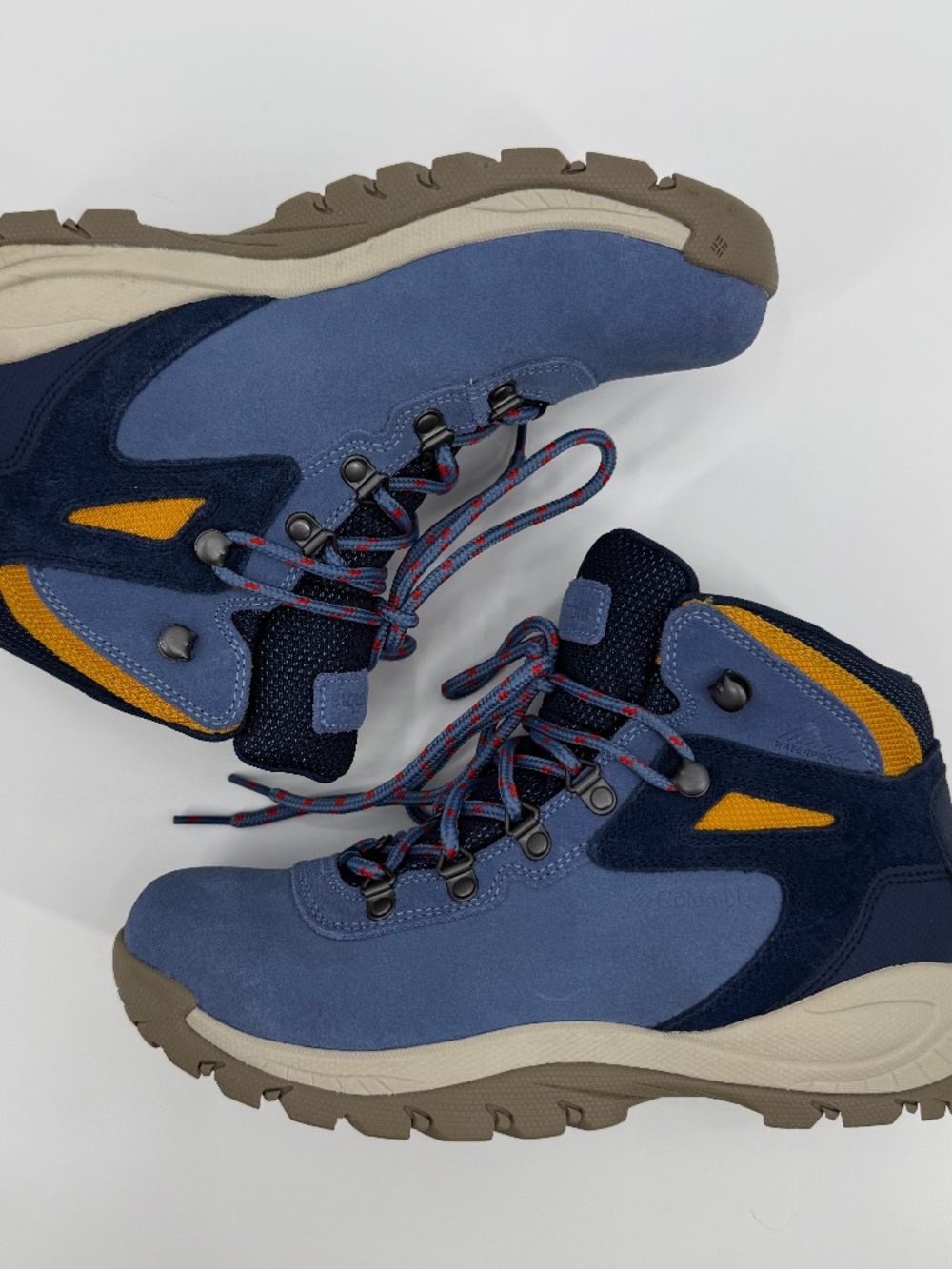 Columbia Newton Ridge Plus Waterproof Hiking Boots Blue Size Gorpcore Women 8.5
